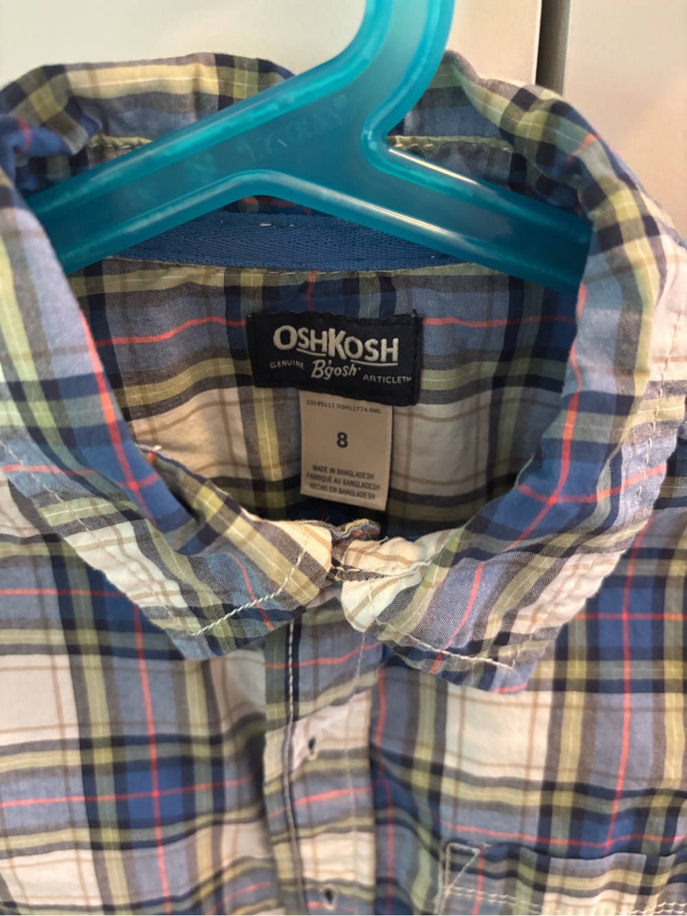 OshKosh B'gosh Blue Plaid Button-Down Shirt